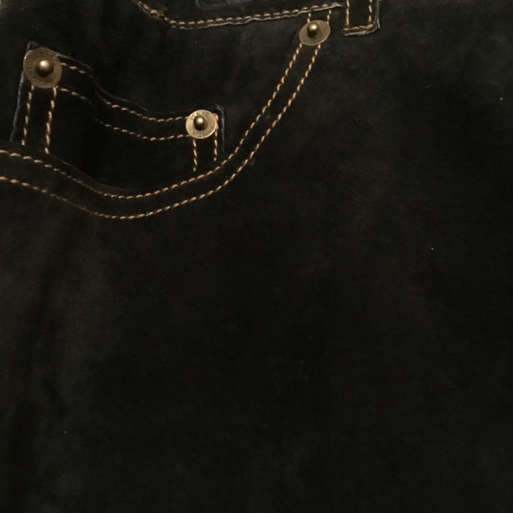 โซ๏ธ๐ต LADIES ISAAC MIZRAHI GENUINE SUEDE SKIRT ๐ตโซ๏ธ - Picture 4 of 9
